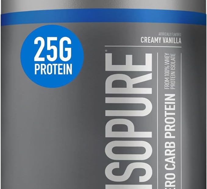 Isopure Creamy Vanilla Whey Isolate Protein Powder